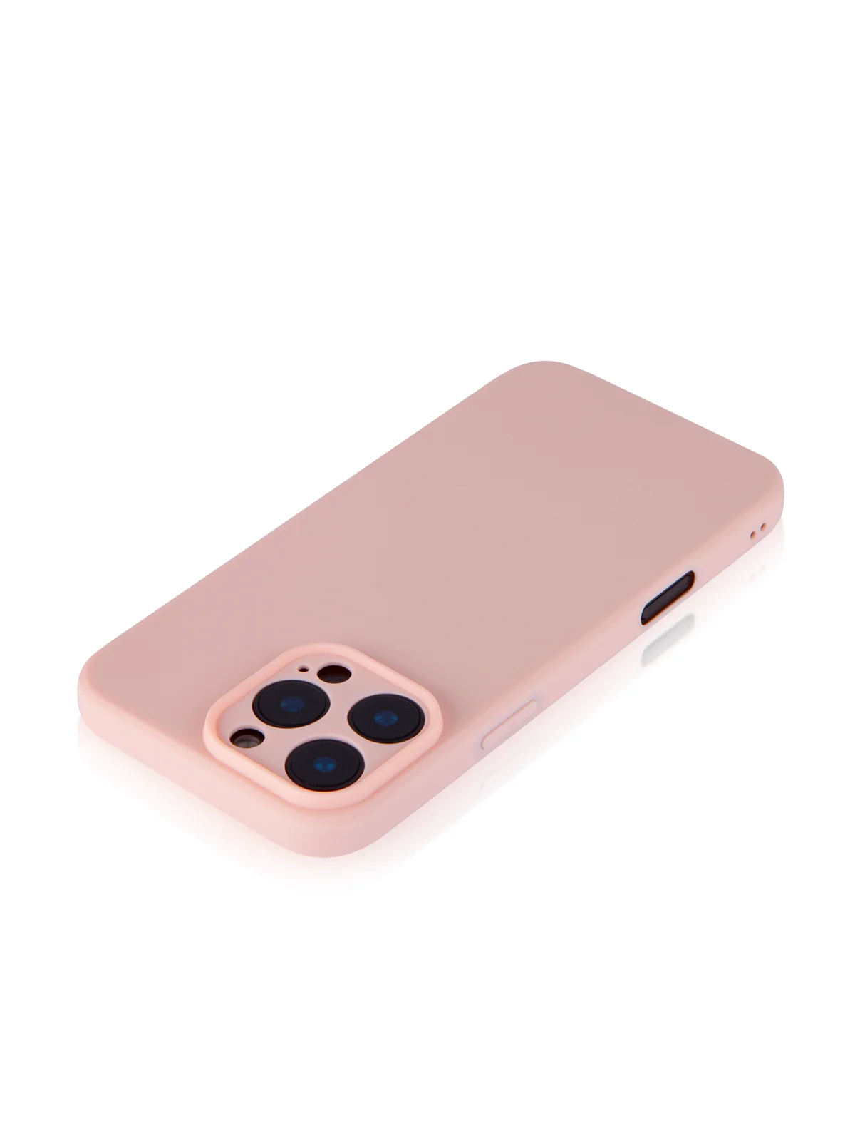 Розовый чехол для iPhone 16 Pro Max силиконовый ROSCO матовый тонкий с бортиком защитой камер