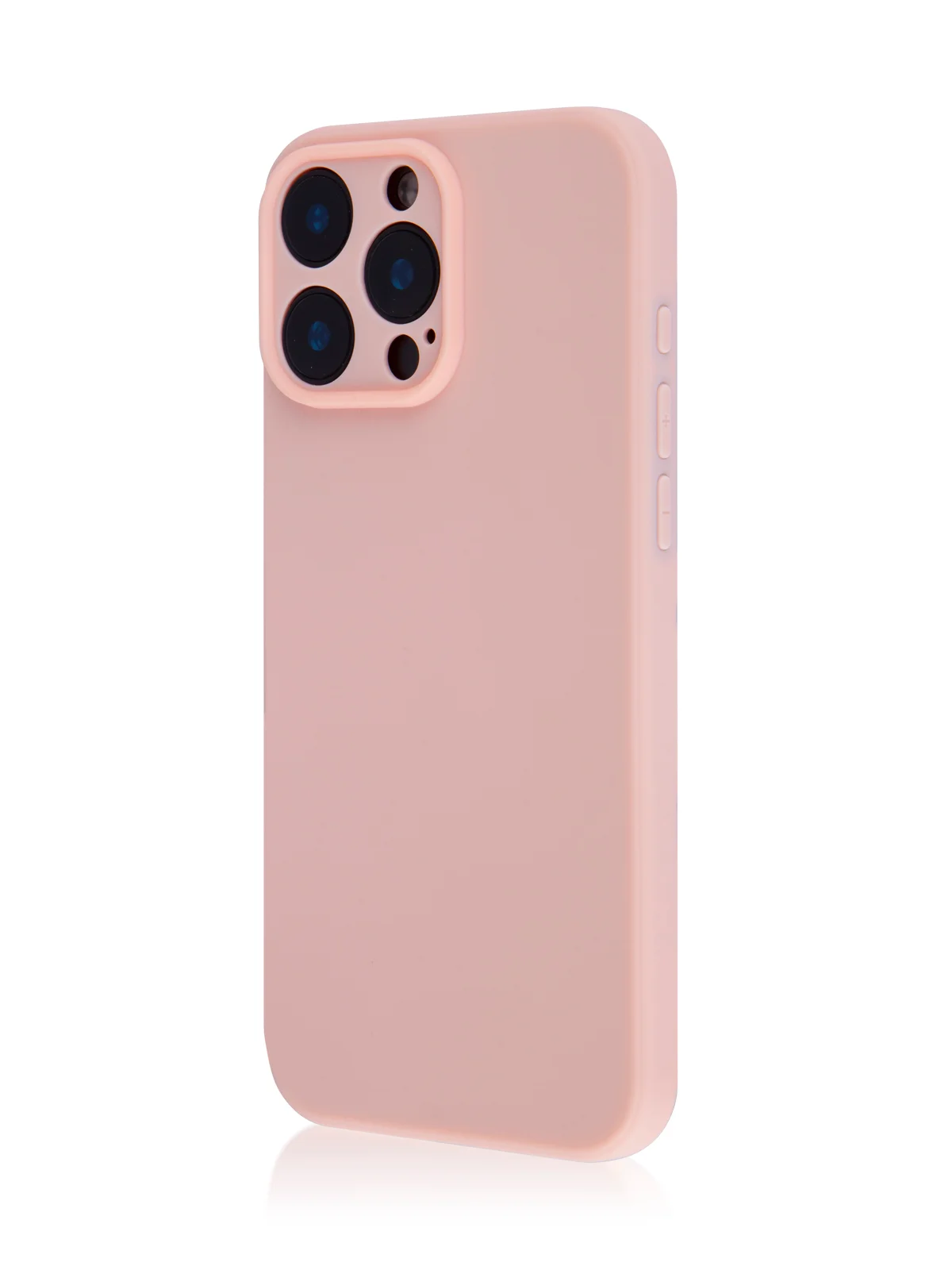 Розовый чехол для iPhone 16 Pro Max силиконовый ROSCO матовый тонкий с бортиком защитой камер