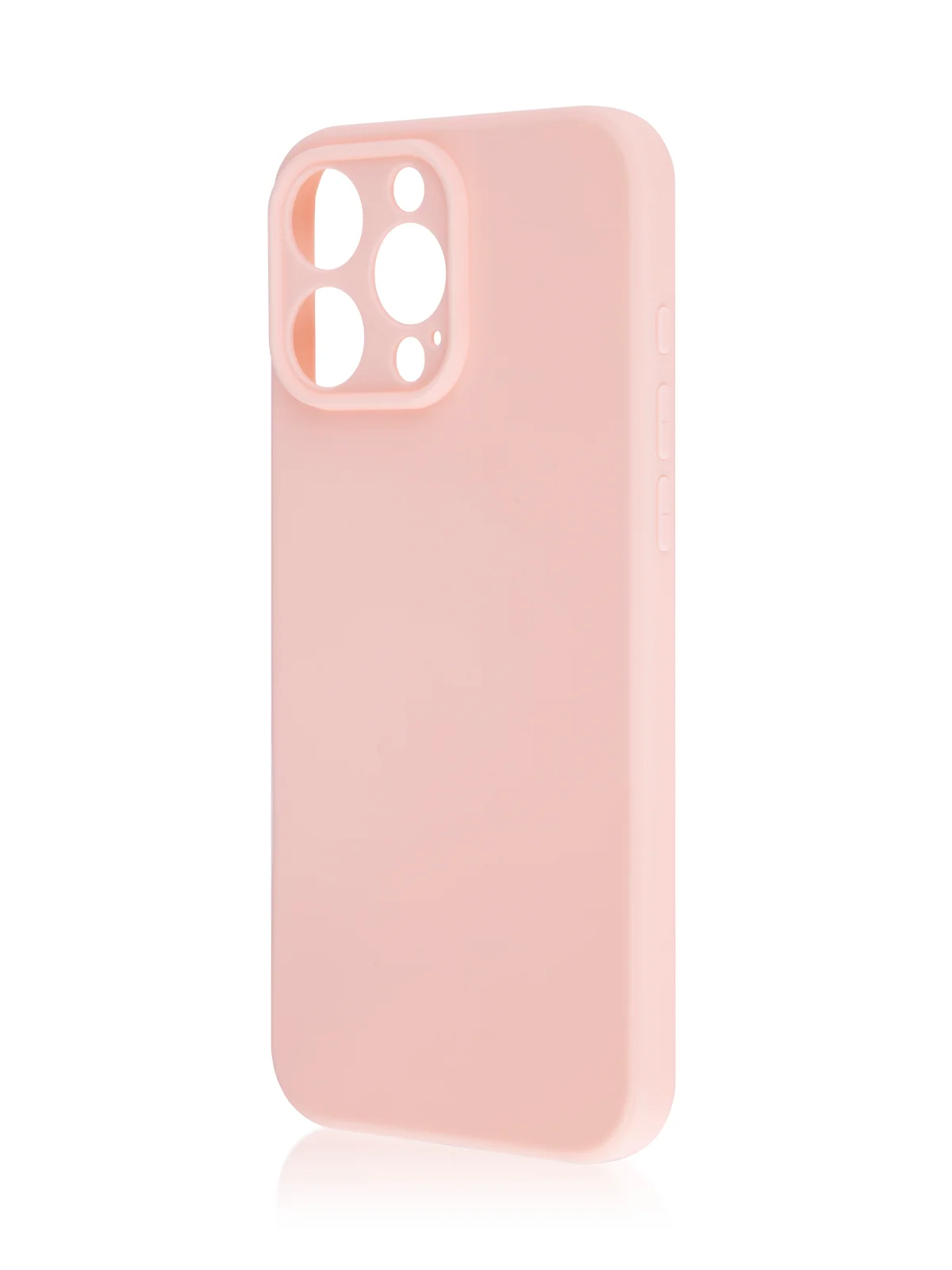 Розовый чехол для iPhone 16 Pro Max силиконовый ROSCO матовый тонкий с бортиком защитой камер