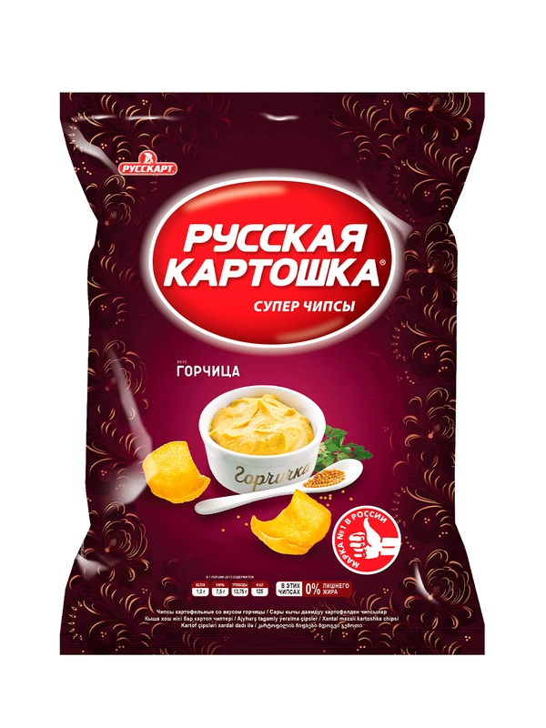 Чипсы Русская картошка 105г со вкусом Горчица