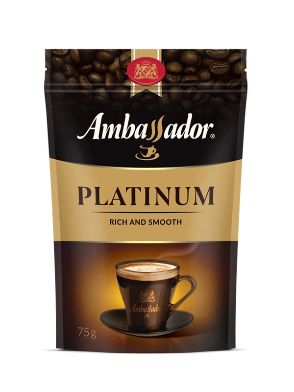 Кофе растворимый Ambassador Platinum, пакет, 75г