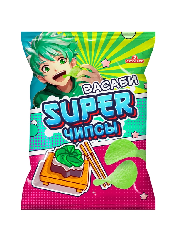 Super чипсы 70г со вкусом Васаби
