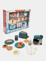 Игровая детская кухня, набор детской посуды, детская бытовая техника 17 предметов, Миксер