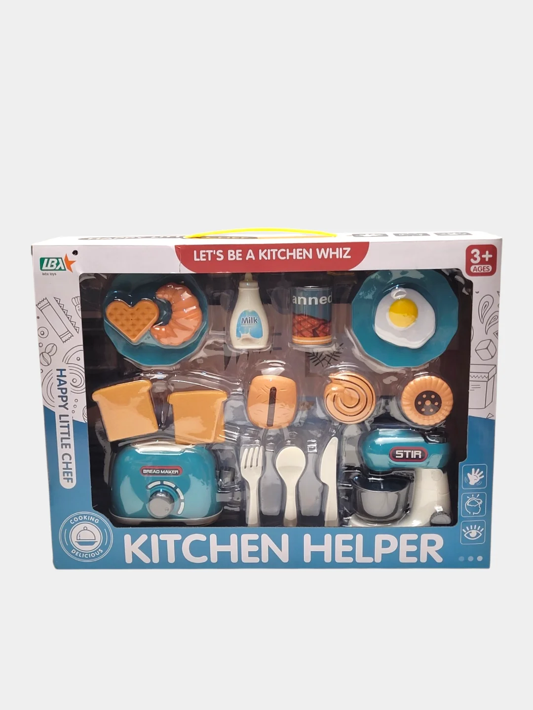 Игровая детская кухня, набор детской посуды, детская бытовая техника 17 предметов, Миксер