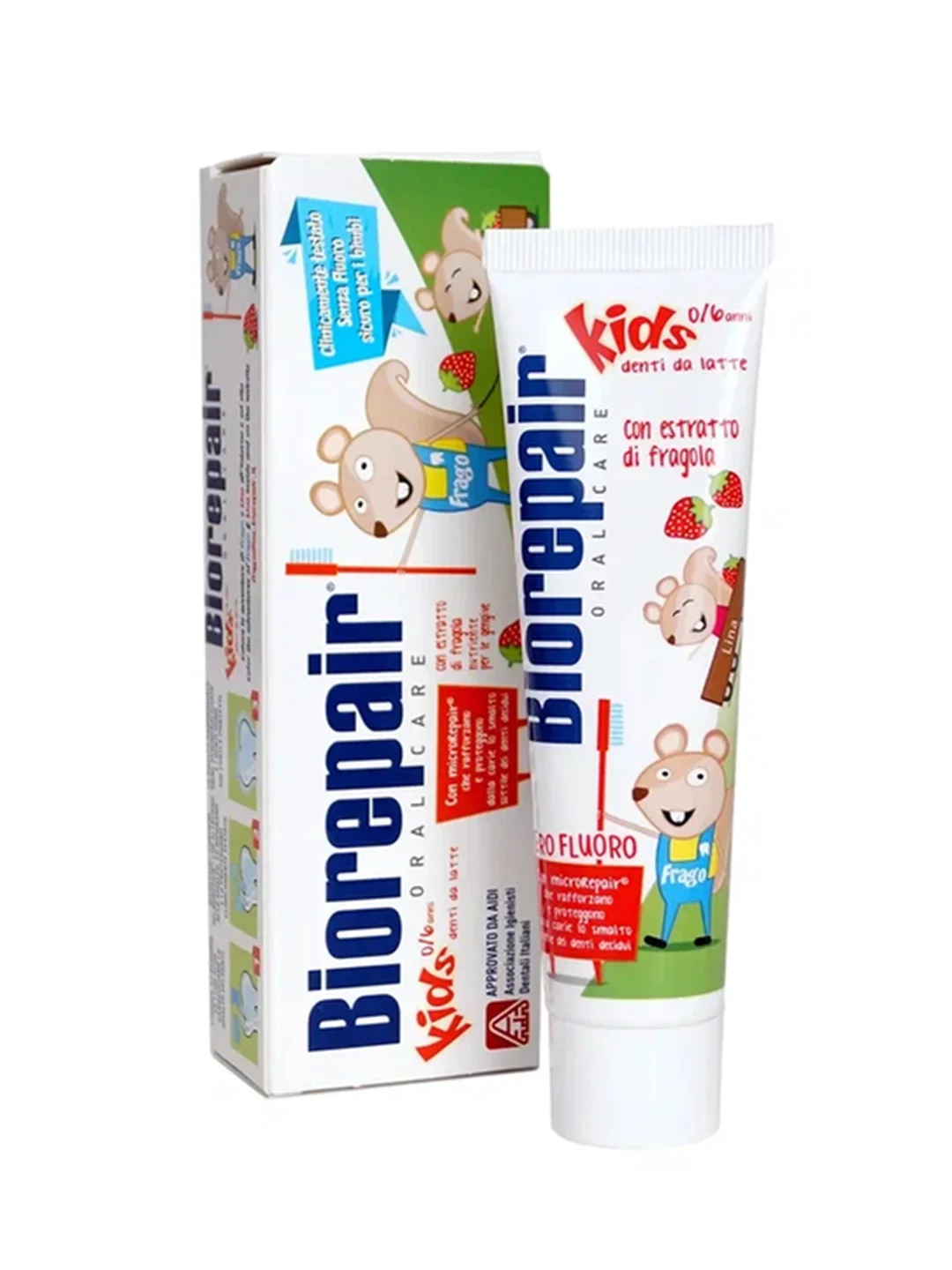 Biorepair Kids / Биорепейр детская зубная паста 50 мл (земляника)
