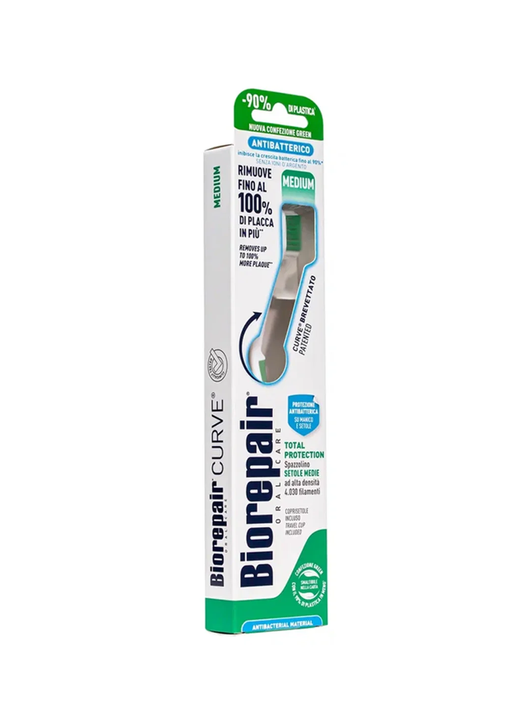 Biorepair CURVE Protezione Totale / Зубная щетка изогнутая для комплексной защиты