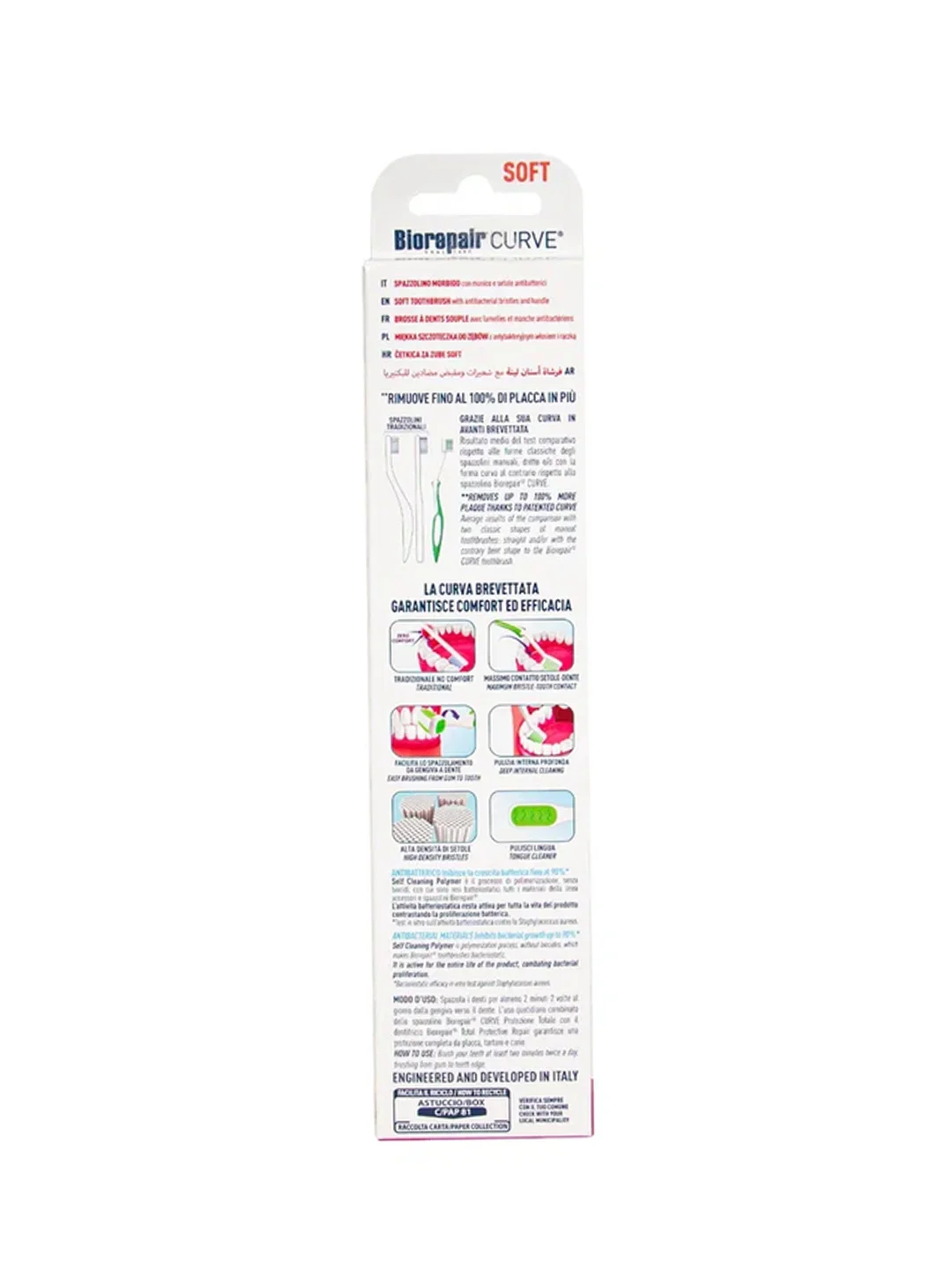 Biorepair CURVE Denti Sensibili / Зубная щетка изогнутая для чувствительных зубов