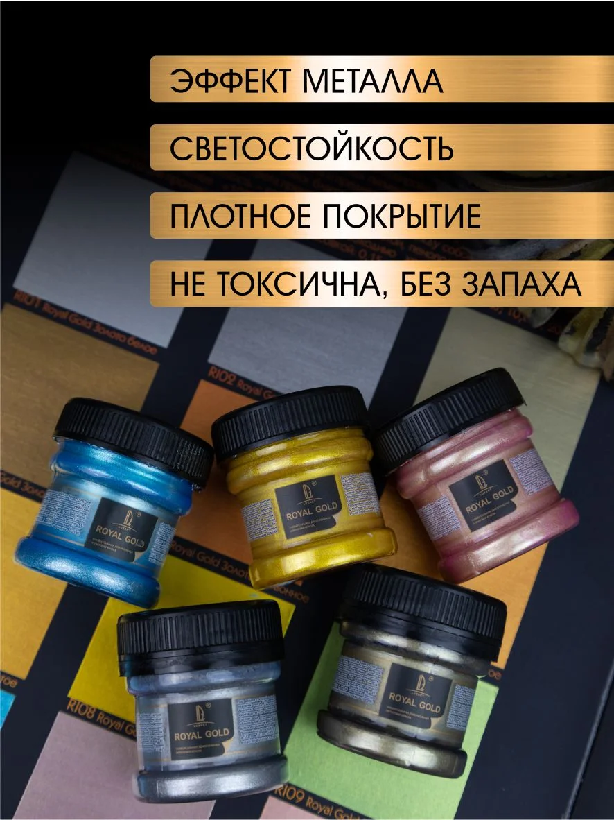 Акриловая краска Luxart ROYAL GOLD Золото жёлтое 25 г