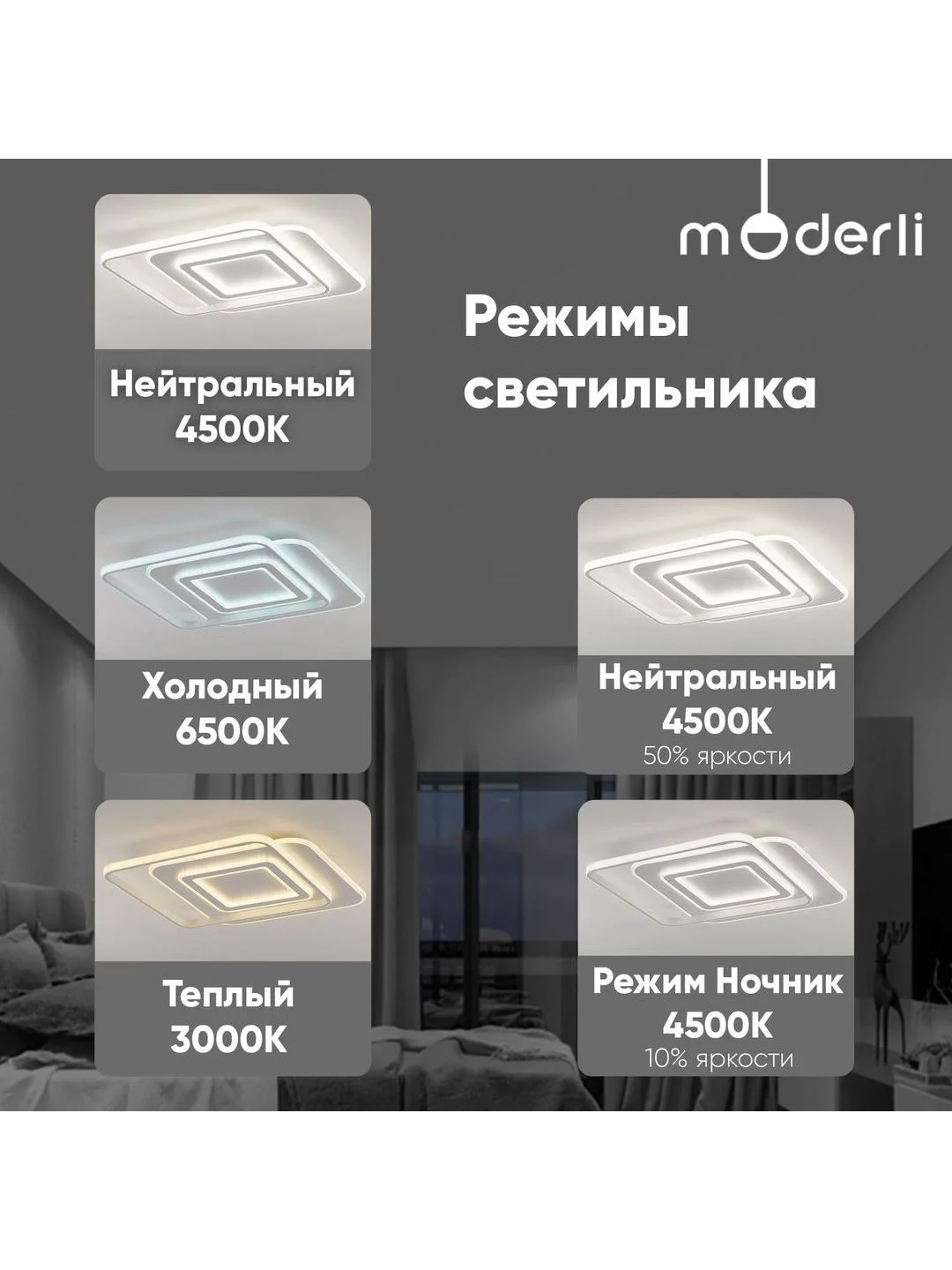 Белый светильник потолочный светодиодный Moderli Magneteбелый, V10668-CL