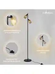 Черный напольный светильник торшер Moderli Suspent