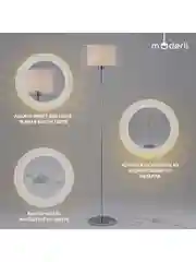 Хром напольный светильник торшер Moderli Massa