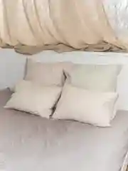 Комплект из 2 однотонных наволочек, 50 x 70 и 70 x 70 см, полисатин