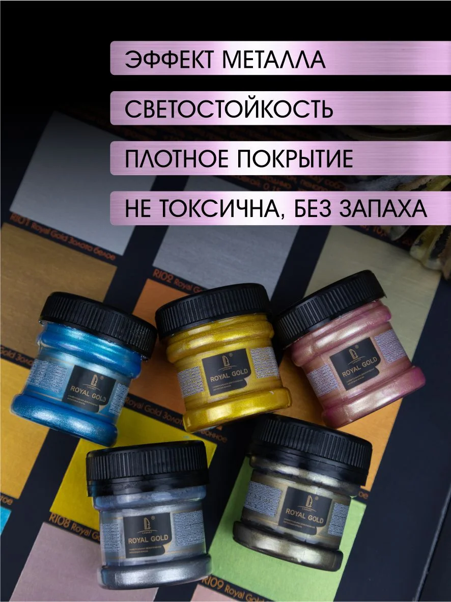 Акриловая краска Luxart ROYAL GOLD Золото аметистовое 25 г