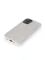 Серебряный чехол на iPhone 16 блестящий ROSCO, пластиковый, с камнями-стразами, силиконовая защита