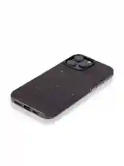 Черный чехол на iPhone 16 Pro Max блестящий ROSCO, пластиковый с силиконом, камнями стразами