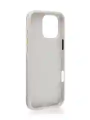 Серебряный чехол на iPhone 16 Pro Max блестящий ROSCO, пластиковый с силиконом, камнями стразами