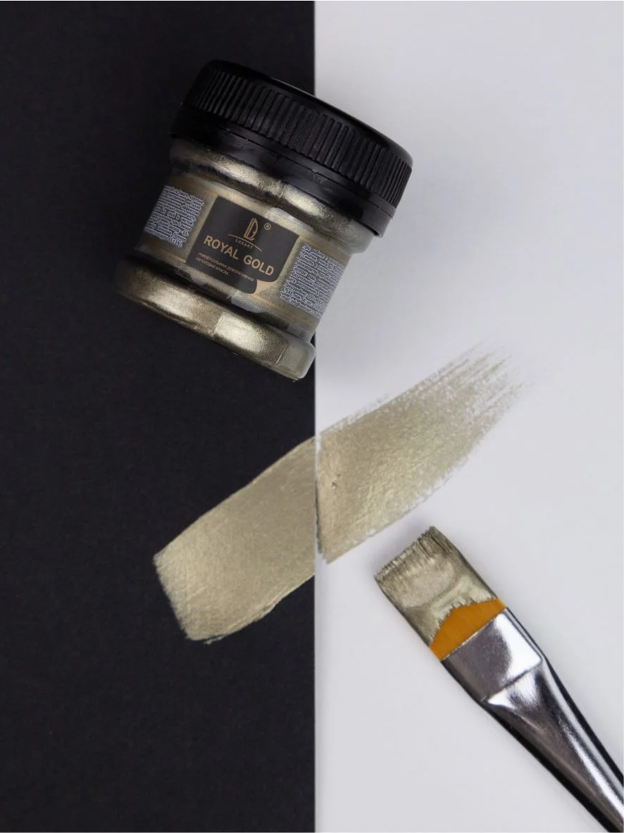 Акриловая краска Luxart ROYAL GOLD Золото чёрное 25 г