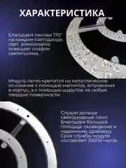 Белый сменный модуль светодиодный для потолочного светильника 6500К, плата 48/72/96/120 Вт