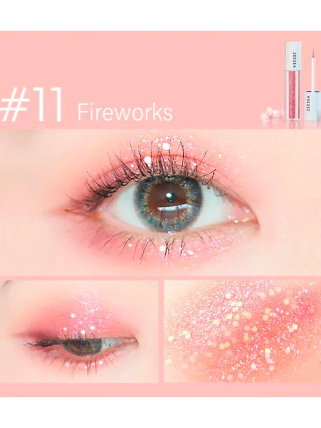ZEESEA Тени для век кремовые Glitter Liquid eye shadow тон 11, 2.8 г