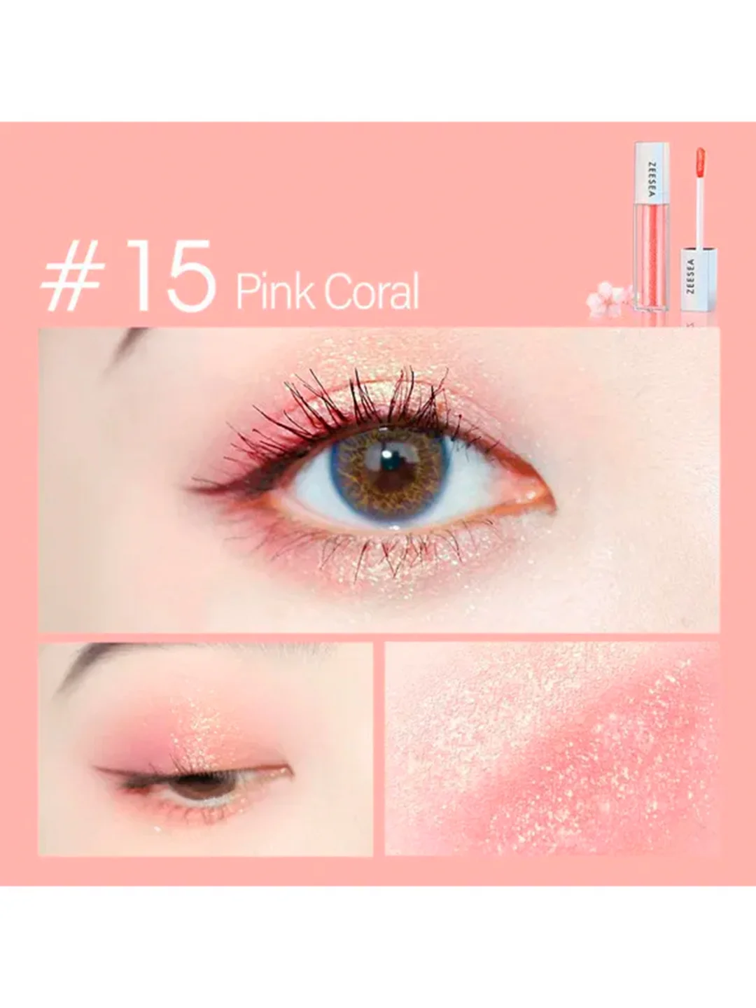 ZEESEA Тени для век кремовые Glitter Liquid eye shadow тон 15