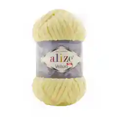 Лимонный пряжа плюшевая Alize Velluto, Плюшевая пряжа, Пряжа гипоаллергенная