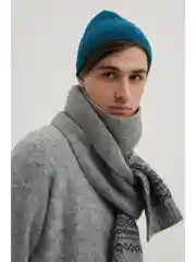 Синий шапка из шерсти