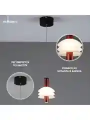 Красный светильник подвесной светодиодный Moderli Sylv Ella