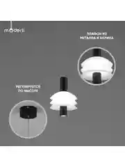 Черный светильник подвесной светодиодный Moderli Sylv Ella