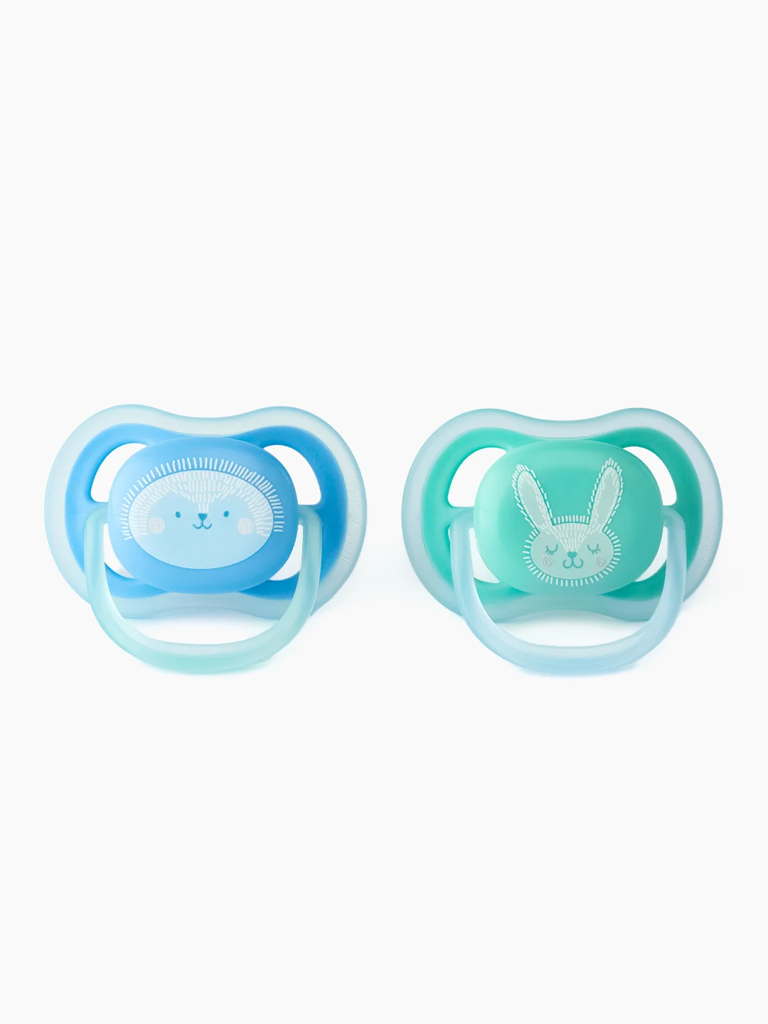 Силиконовые пустышки Philips Avent SCF344/23 ultra air, 2 шт, синий/зеленый