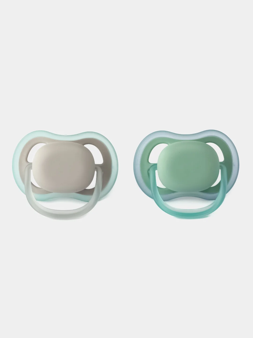 Силиконовые пустышки Philips Avent SCF085/16 ultra air 2 шт, зеленый/серый