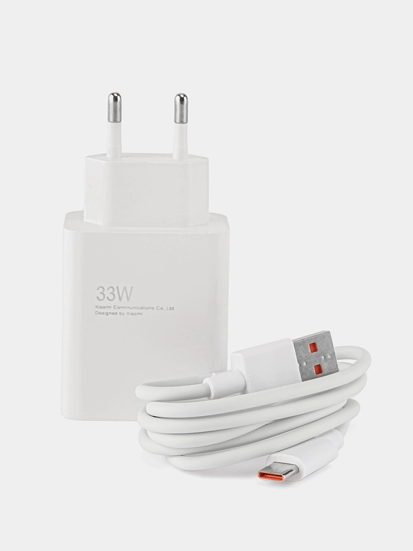Зарядное устройство Mi 33W с кабелем USB-A, Type-C, 1 метр, белый