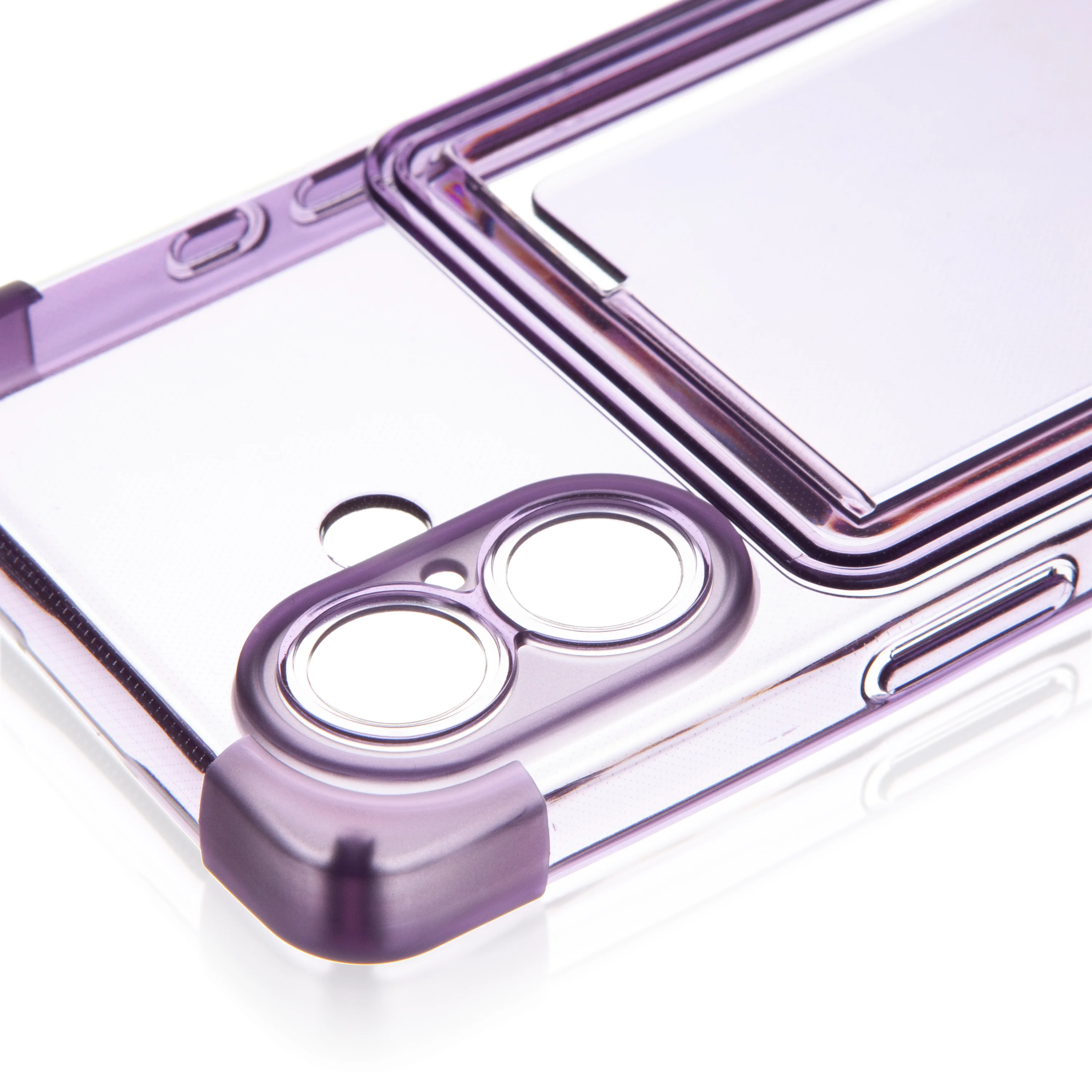 Фиолетовый чехол для Apple iPhone 16 противоударный Rosco силиконовый, карман для карт, защита углов