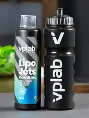 Черный бутылка для воды Vplab, спортивная, 750 мл