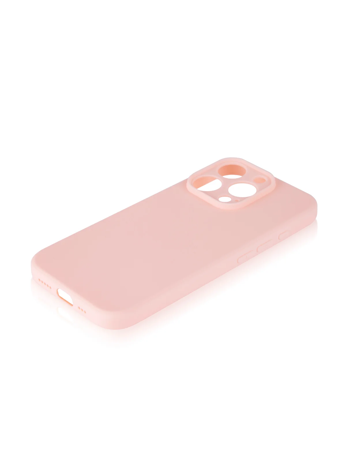 Розовый чехол для iPhone 16 Pro силиконовый ROSCO матовый, тонкий, с бортиком защитой вокруг камер
