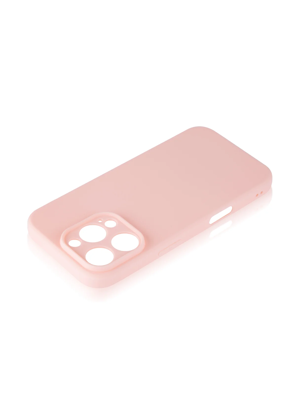Розовый чехол для iPhone 16 Pro силиконовый ROSCO матовый, тонкий, с бортиком защитой вокруг камер