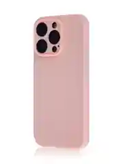Розовый чехол для iPhone 16 Pro силиконовый ROSCO матовый, тонкий, с бортиком защитой вокруг камер