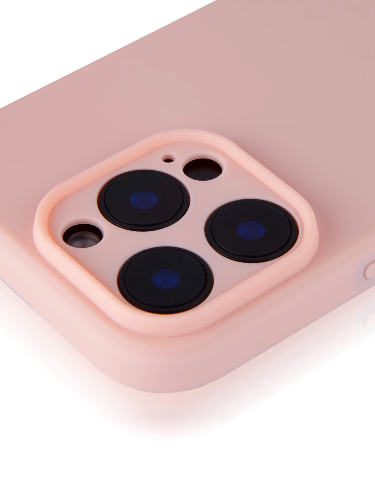 Розовый чехол для iPhone 16 Pro силиконовый ROSCO матовый, тонкий, с бортиком защитой вокруг камер