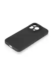 Черный чехол для iPhone 16 Pro силиконовый ROSCO матовый, тонкий, с бортиком защитой вокруг камер