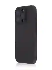 Черный чехол для iPhone 16 Pro силиконовый ROSCO матовый, тонкий, с бортиком защитой вокруг камер