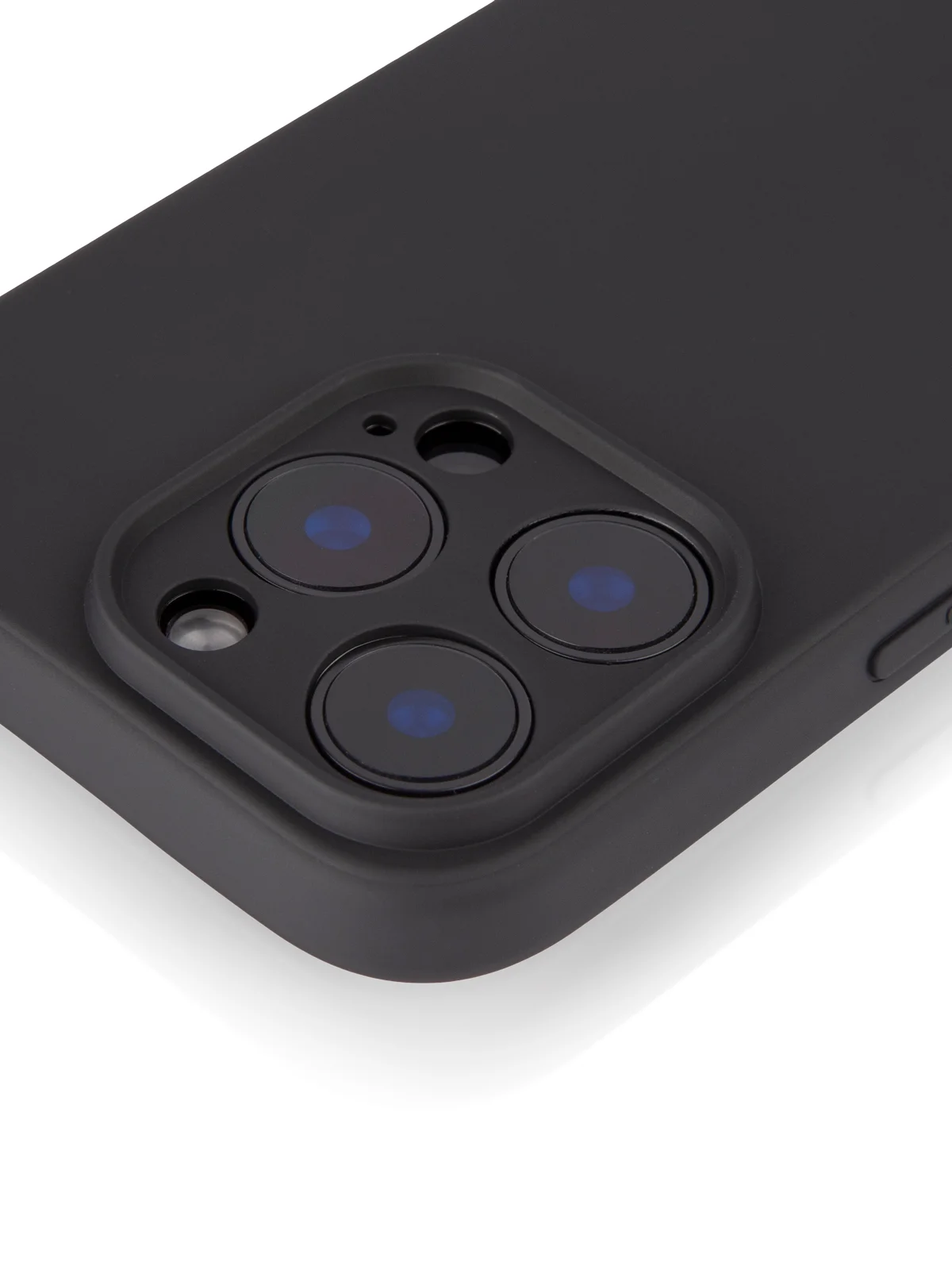 Черный чехол для iPhone 16 Pro силиконовый ROSCO матовый, тонкий, с бортиком защитой вокруг камер