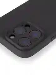 Черный чехол для iPhone 16 Pro силиконовый ROSCO матовый, тонкий, с бортиком защитой вокруг камер