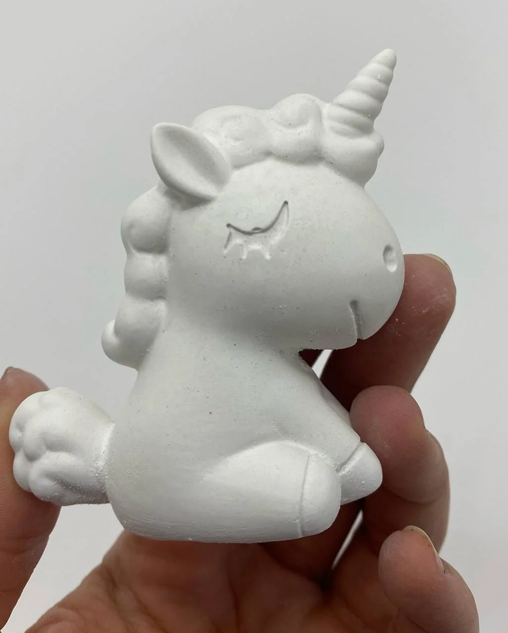Белый новогодний подарочный набор детям.Фигурки из гипса для раскрашивания с красками