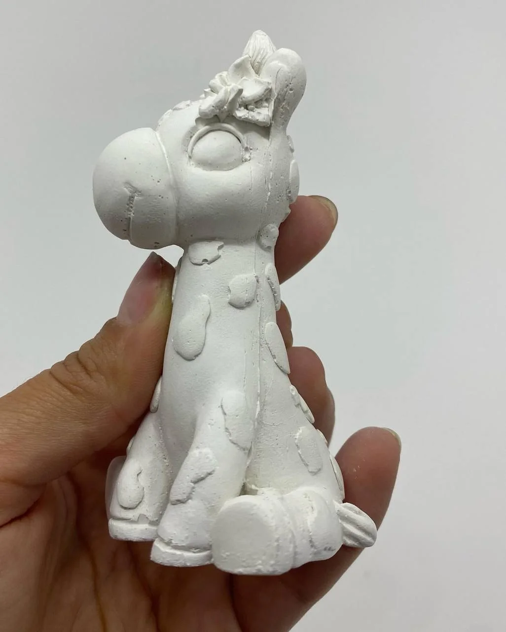 Белый новогодний подарочный набор детям.Фигурки из гипса для раскрашивания с красками
