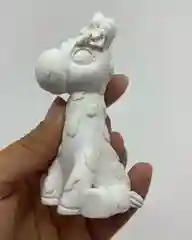 Белый новогодний подарочный набор детям.Фигурки из гипса для раскрашивания с красками
