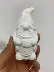 Красный новогодний подарочный набор детям.Фигурки из гипса для раскрашивания с красками