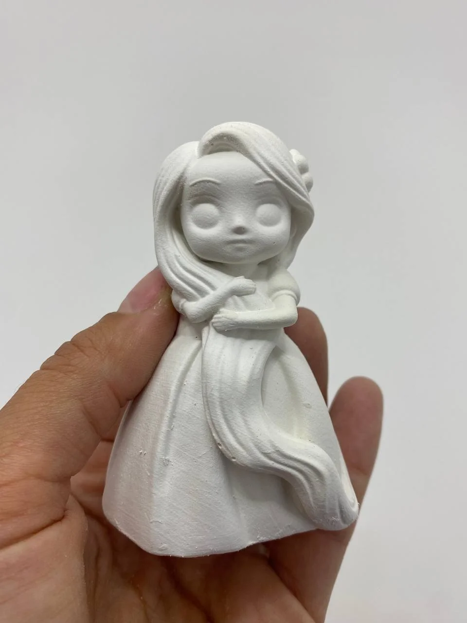 Розовый новогодний подарочный набор детям.Фигурки из гипса для раскрашивания с красками