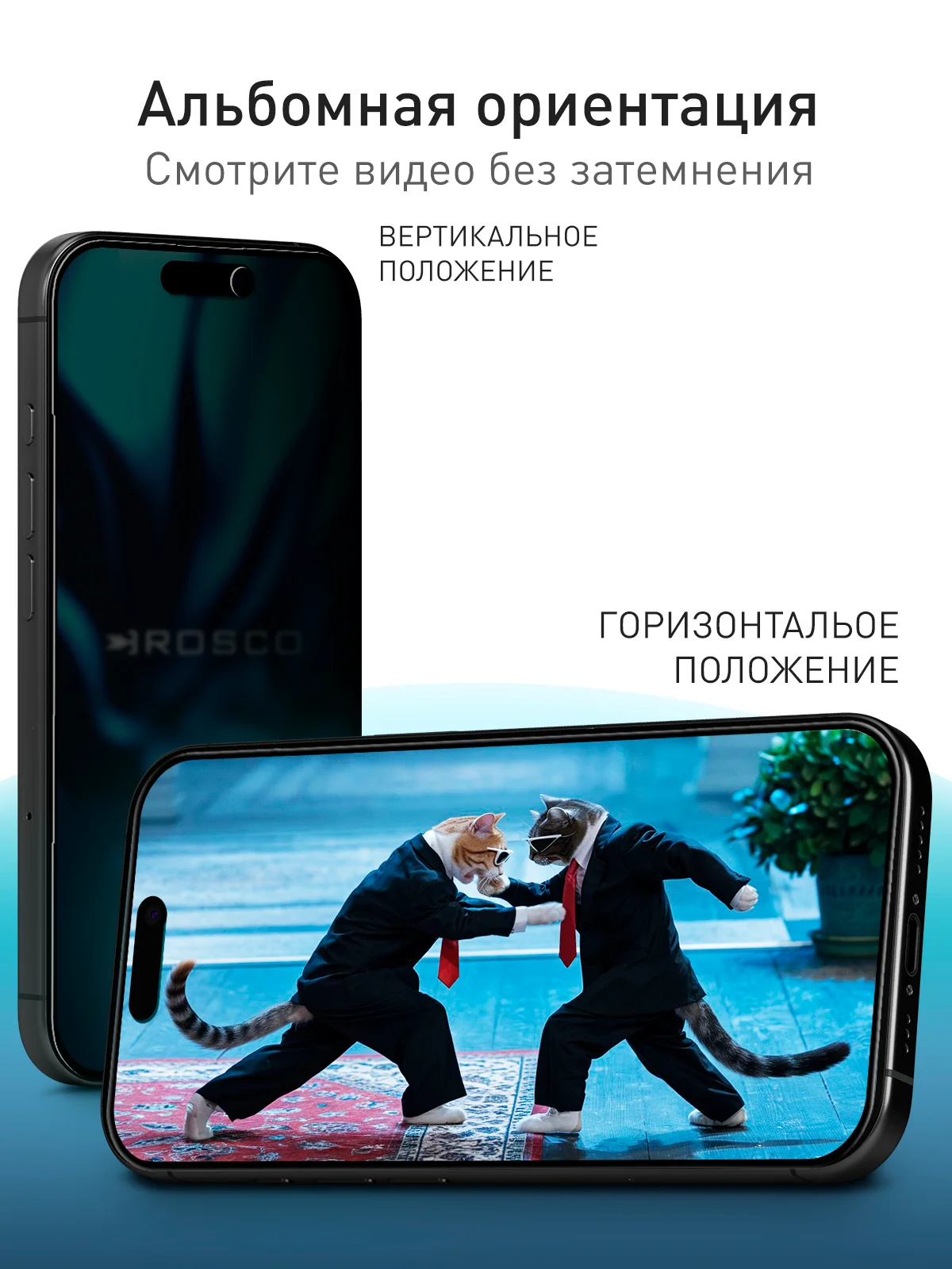 Черный 1-2 шт стекло для iPhone 16 Pro Max защитное ROSCO, олеофобное, прозрачное, антишпион, матовое