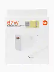 Зарядное устройство 67W с кабелем USB-A, Type-C, 1 метр, белый