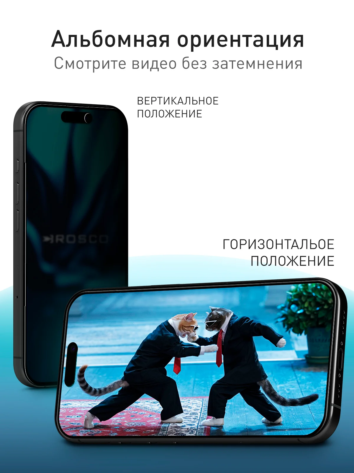 Черный стекло для iPhone 16 Pro защитное Rosco прозрачное олеофобное с рамкой, матовое, антишпион