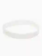 Белый силиконовый браслет светоотражающий